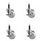 Service Caster 3'' Nylon Swivel 3/4'' Expanding Stem Caster Set with Brake, 4PK SCC-EX20S314-NYS-TLB-34-4 - alternate 1